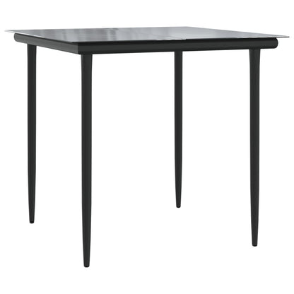 Set Pranzo da Giardino 3pz con Cuscini in Polyrattan e Acciaio - homemem39