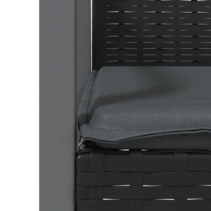 Set Pranzo da Giardino 7 pz con Cuscini in Polyrattan e Acciaio - homemem39