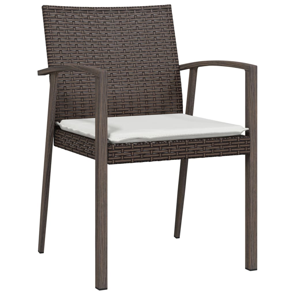 Set Pranzo da Giardino 5pz con Cuscini in Polyrattan e Acciaio | homemem39