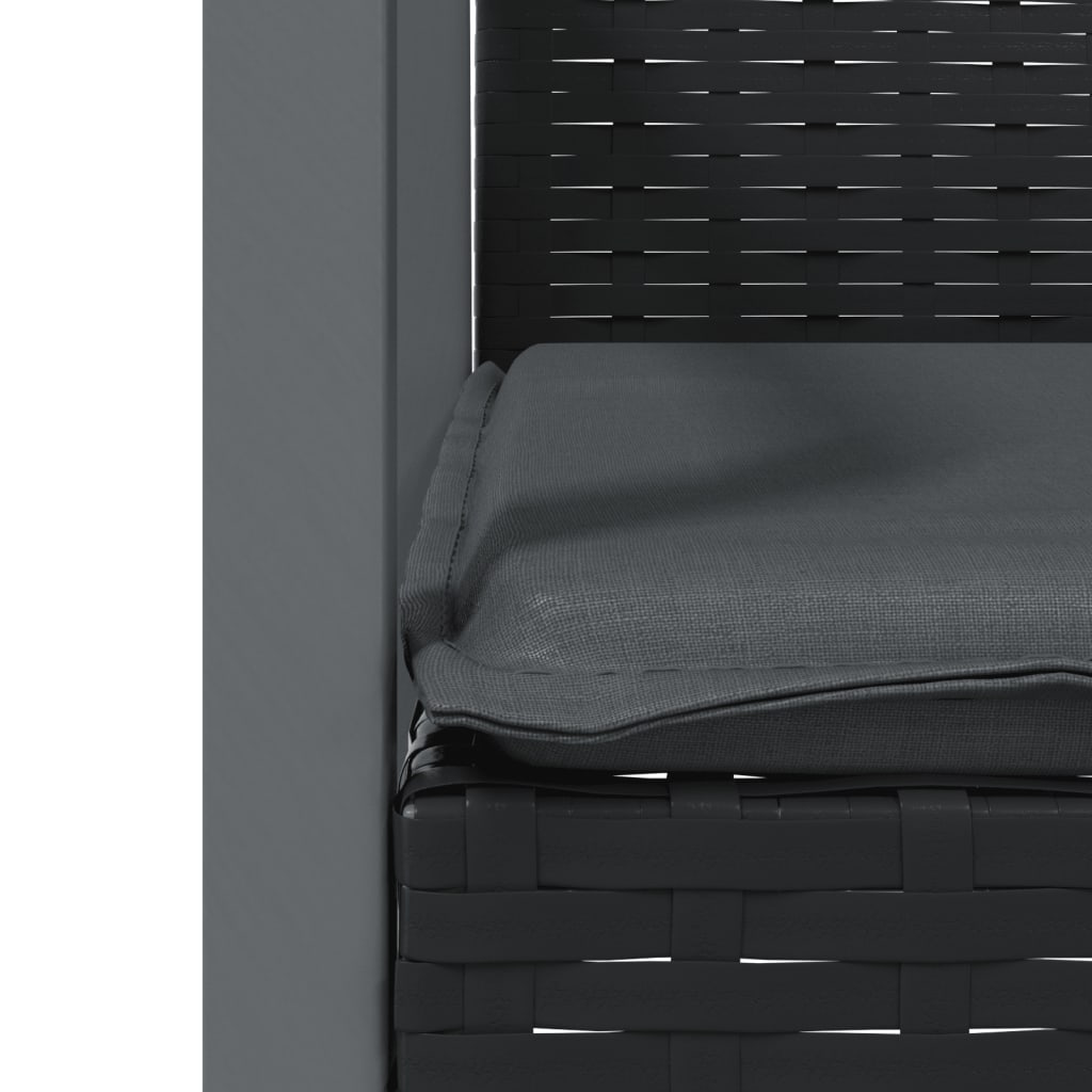 Set Pranzo da Giardino 7 pz con Cuscini in Polyrattan e Acciaio | homemem39