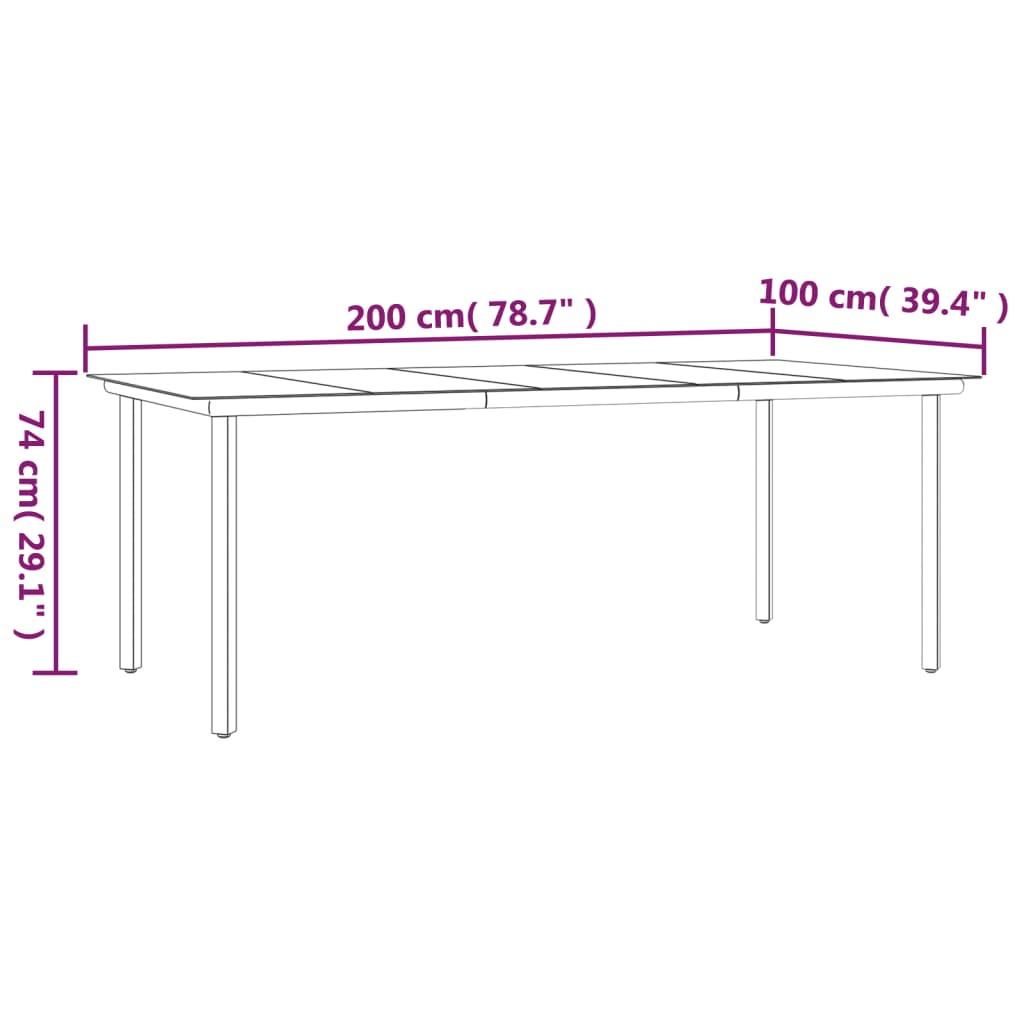 Set Pranzo da Giardino 7 pz con Cuscini in Polyrattan e Acciaio | homemem39