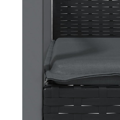 Set Pranzo da Giardino 7 pz con Cuscini in Polyrattan e Acciaio | homemem39