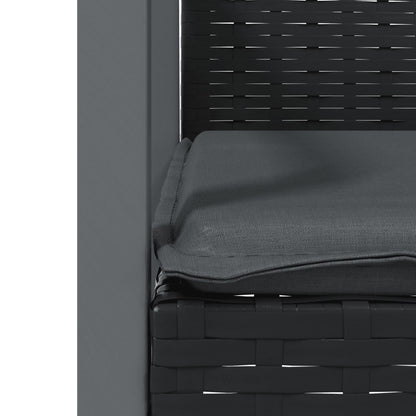 Set Pranzo da Giardino 9 pz con Cuscini in Polyrattan e Acciaio - homemem39