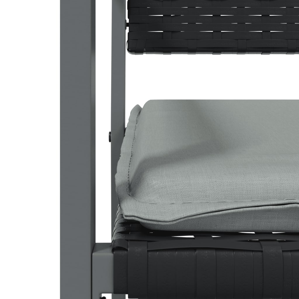 Set Pranzo da Giardino 5pz con Cuscini in Polyrattan e Acciaio - homemem39