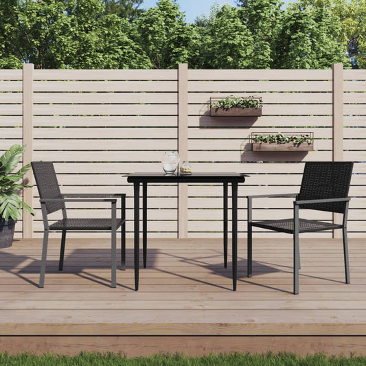 Set da Pranzo da Giardino 3 pz in Polyrattan e Acciaio - homemem39