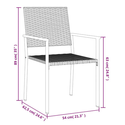 Set da Pranzo da Giardino 5 pz in Polyrattan e Acciaio | homemem39