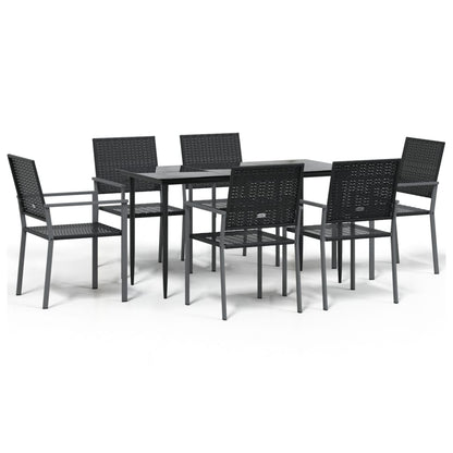 Set da Pranzo da Giardino 7 pz in Polyrattan e Acciaio | homemem39