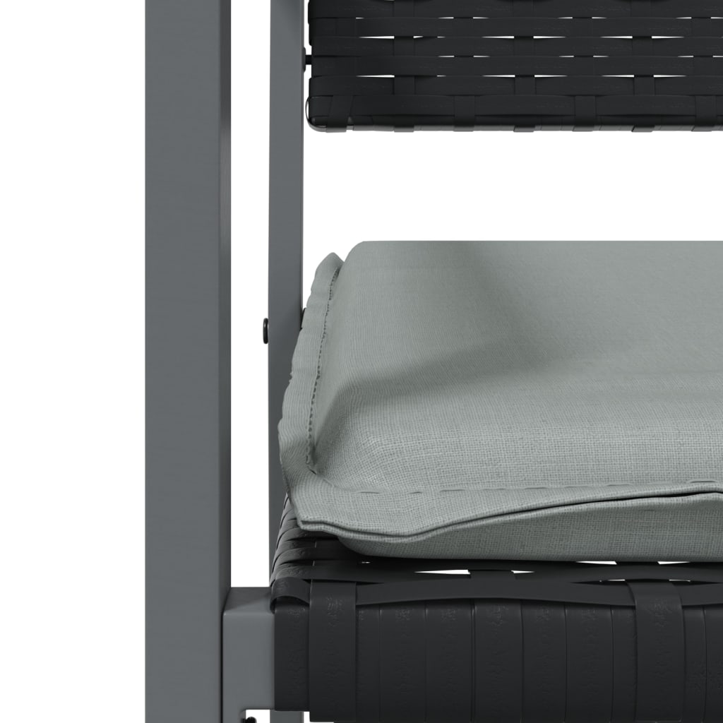 Set Pranzo da Giardino 5pz con Cuscini in Polyrattan e Acciaio - homemem39