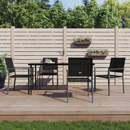 Set da Pranzo da Giardino 5 pz in Polyrattan e Acciaio | homemem39