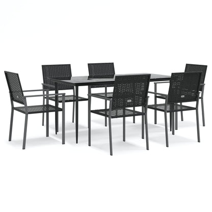 Set da Pranzo da Giardino 7 pz in Polyrattan e Acciaio - homemem39