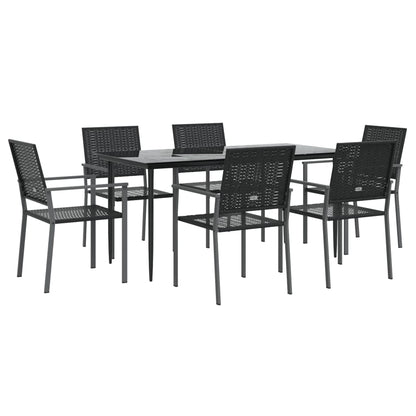Set da Pranzo da Giardino 7 pz in Polyrattan e Acciaio | homemem39