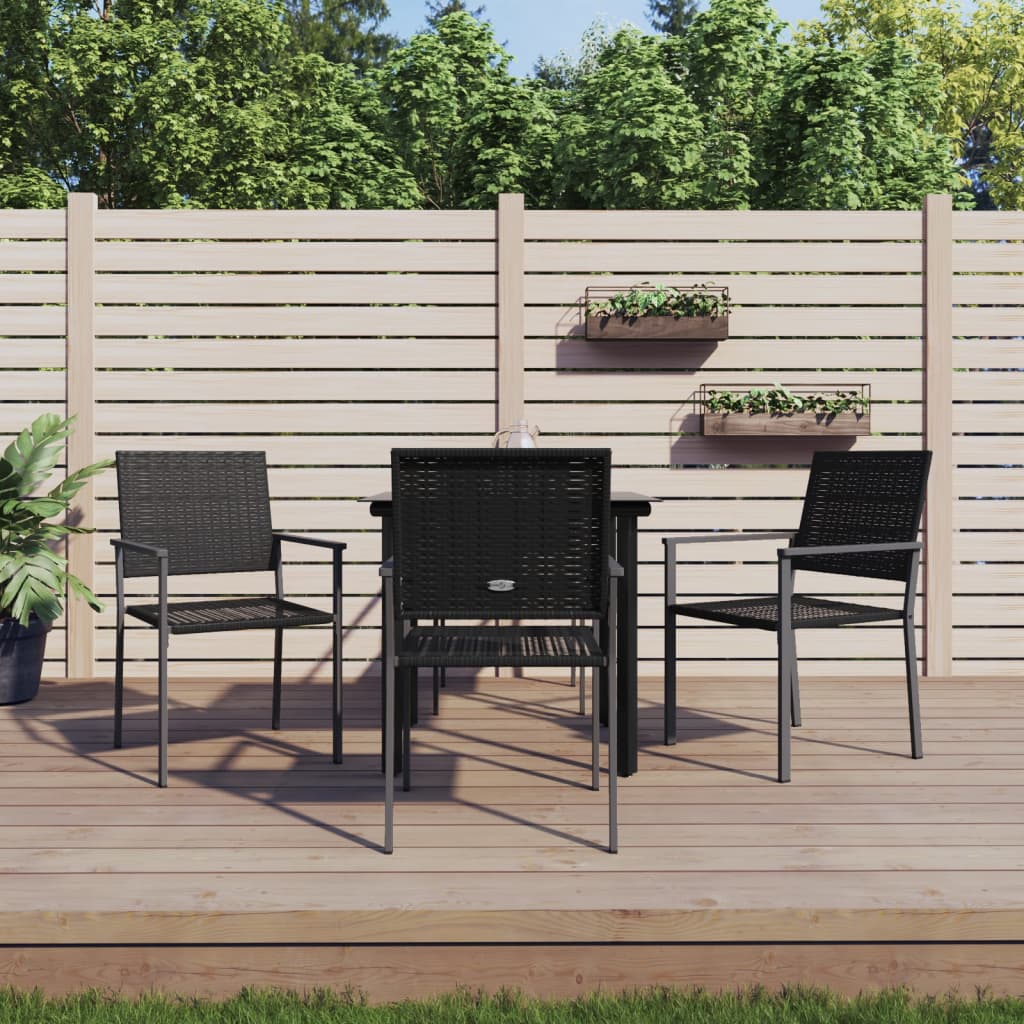 Set da Pranzo da Giardino 5 pz in Polyrattan e Acciaio | homemem39