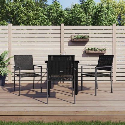 Set da Pranzo da Giardino 5 pz in Polyrattan e Acciaio | homemem39
