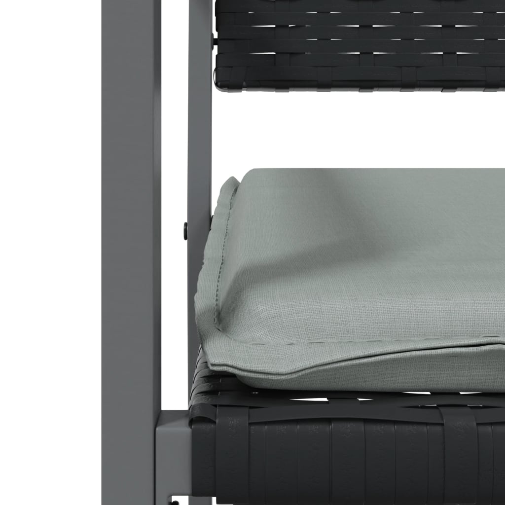 Set Pranzo da Giardino 5pz con Cuscini in Polyrattan e Acciaio - homemem39