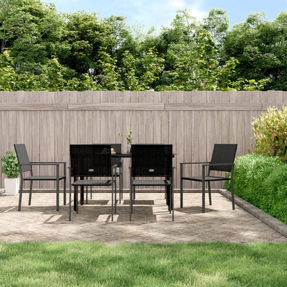 Set da Pranzo da Giardino 7 pz in Polyrattan e Acciaio | homemem39