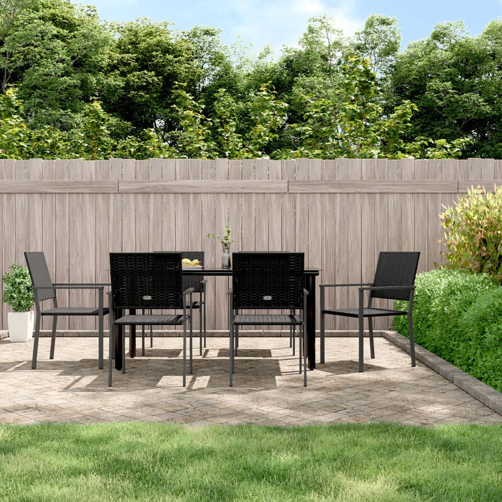 Set da Pranzo da Giardino 7 pz in Polyrattan e Acciaio | homemem39