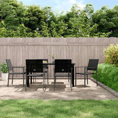 Set da Pranzo da Giardino 7 pz in Polyrattan e Acciaio | homemem39