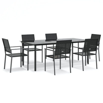Set da Pranzo da Giardino 7 pz in Polyrattan e Acciaio | homemem39