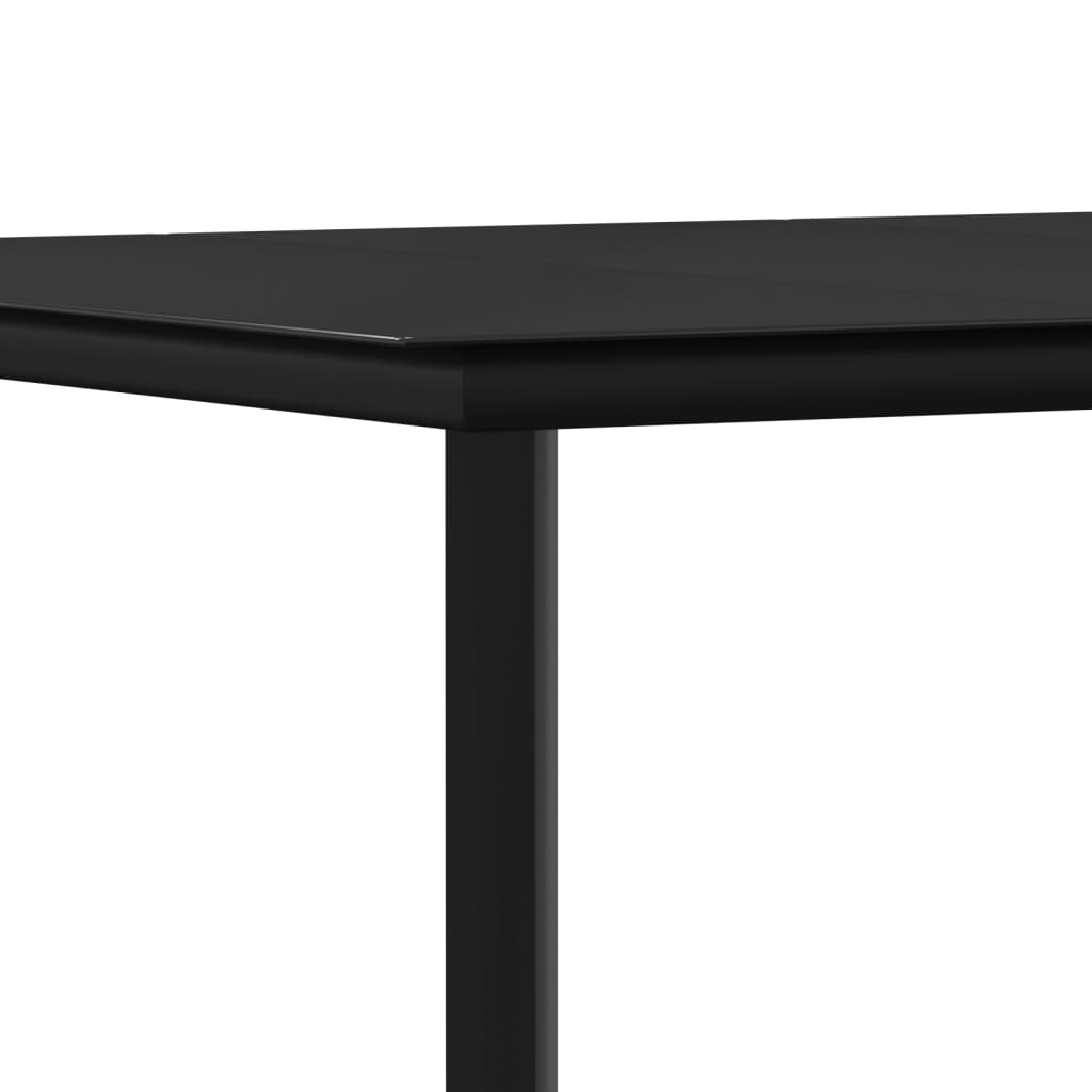 Set da Pranzo da Giardino 5 pz Nero in Textilene e Acciaio | homemem39