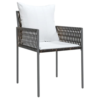 Set Pranzo da Giardino 7 pz con Cuscini in Polyrattan e Acciaio | homemem39
