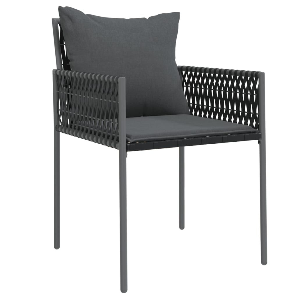 Set Pranzo da Giardino 5pz con Cuscini in Polyrattan e Acciaio | homemem39