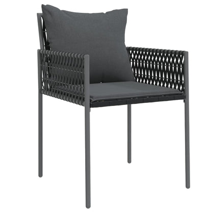Set Pranzo da Giardino 7 pz con Cuscini in Polyrattan e Acciaio | homemem39