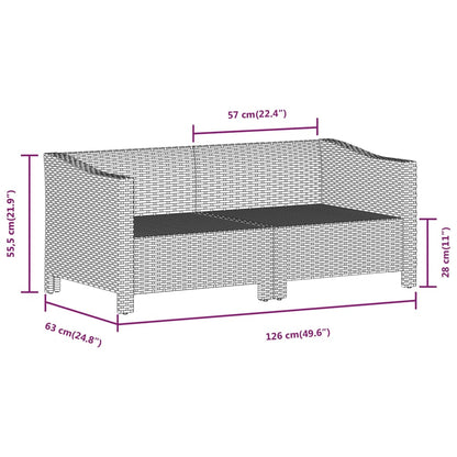 Set Divani da Giardino 7 pz con Cuscini in Polyrattan Grigio | homemem39