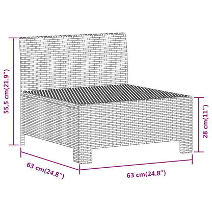 Set Divani da Giardino 5 pz con Cuscini in Polyrattan Grigio | homemem39