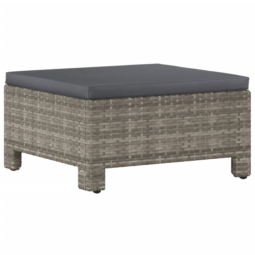 Set Divani da Giardino 7 pz con Cuscini in Polyrattan Grigio - homemem39