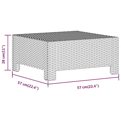 Set Divani da Giardino 7 pz con Cuscini in Polyrattan Grigio | homemem39