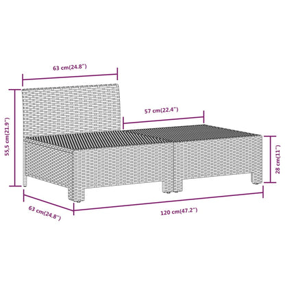Set Divani da Giardino 8 pz con Cuscini in Polyrattan Grigio | homemem39