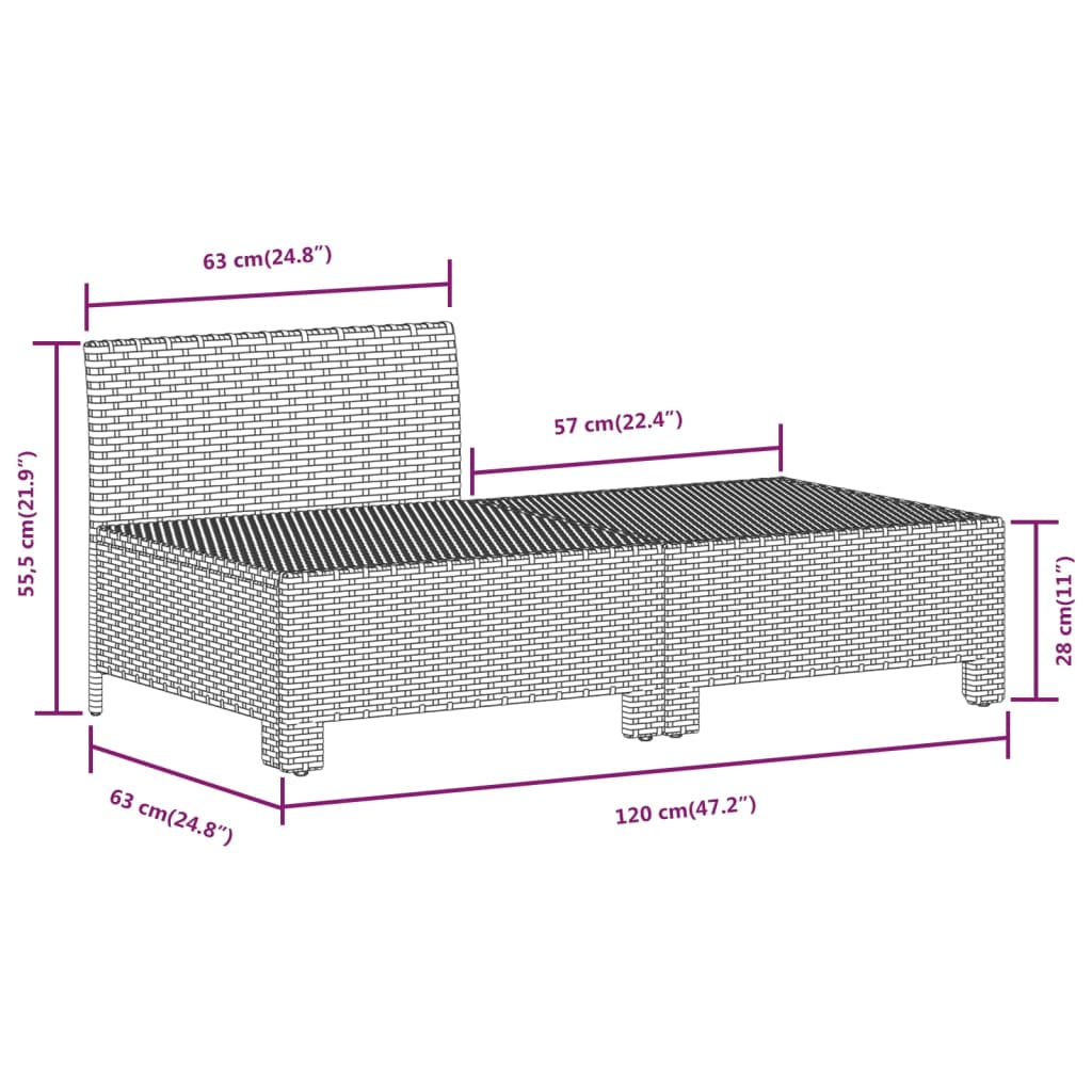 Set Divani da Giardino 8 pz con Cuscini in Polyrattan Grigio | homemem39