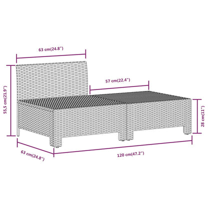 Set Divani da Giardino 8 pz con Cuscini in Polyrattan Grigio | homemem39
