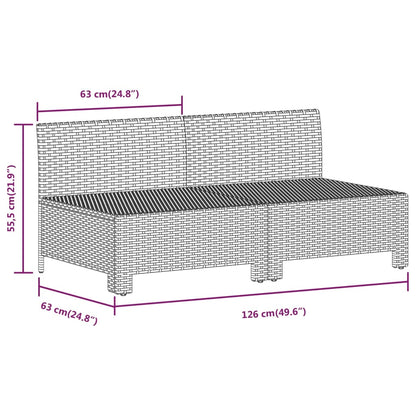 Set Divani da Giardino 8 pz con Cuscini in Polyrattan Grigio | homemem39