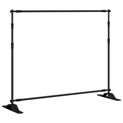 Supporti per Fondali 2 pz Neri 254x243 cm in Acciaio - homemem39