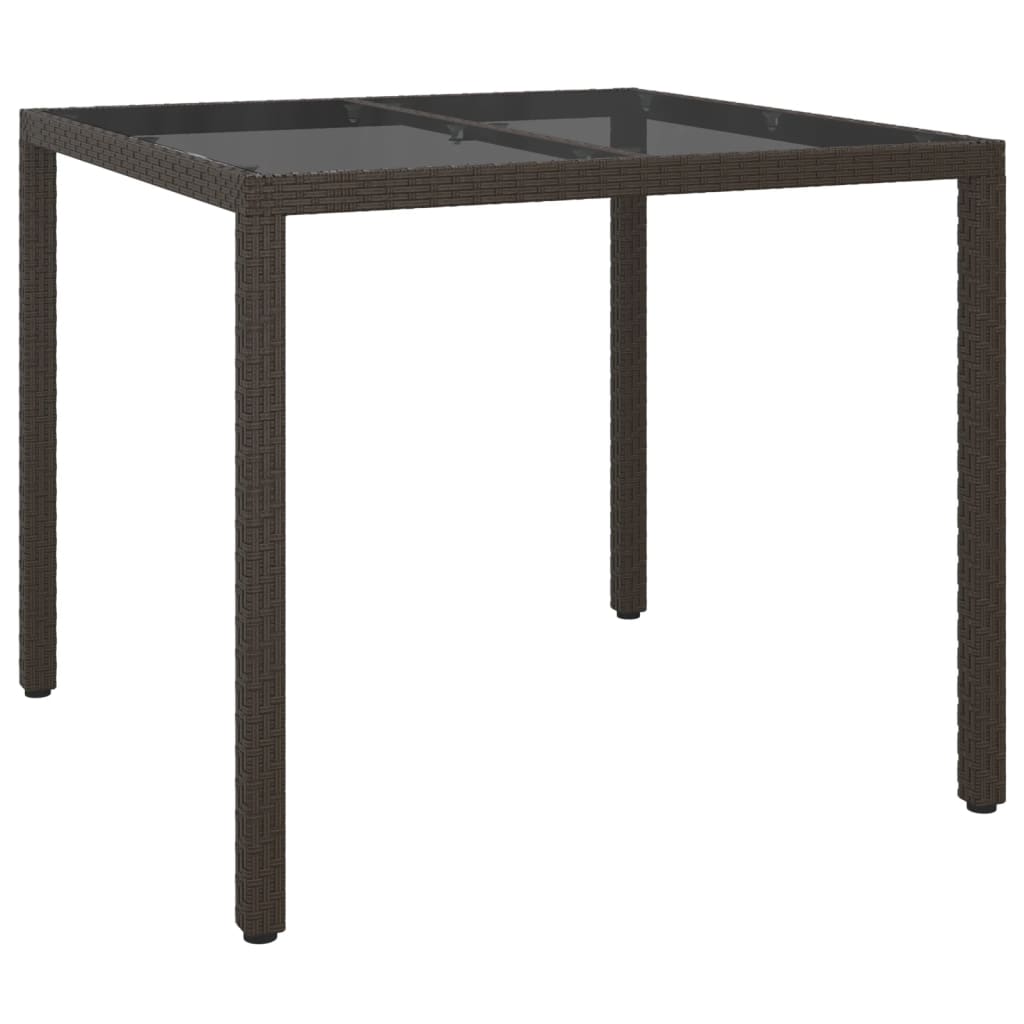 Set da Pranzo da Giardino 5pz con Cuscini in Polyrattan Marrone | homemem39