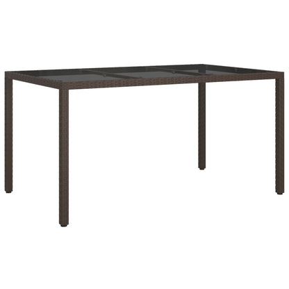 Set da Pranzo da Giardino 5pz con Cuscini in Polyrattan Marrone | homemem39