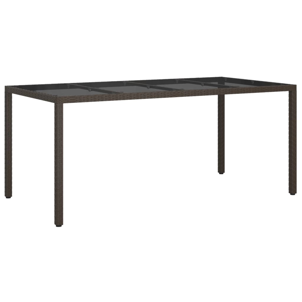 Set da Pranzo da Giardino 9pz con Cuscini Marrone in Polyrattan | homemem39
