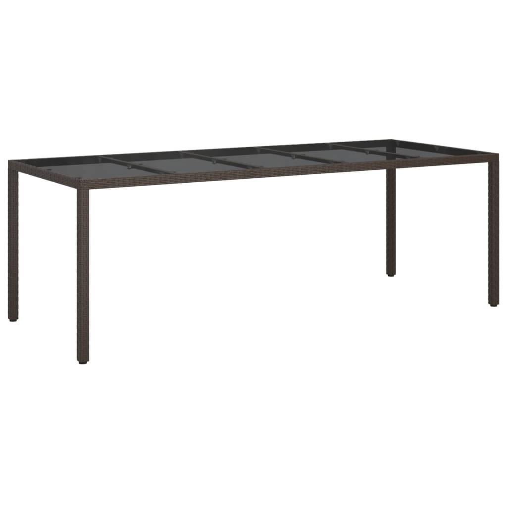 Set da Pranzo da Giardino 9pz con Cuscini Marrone in Polyrattan | homemem39
