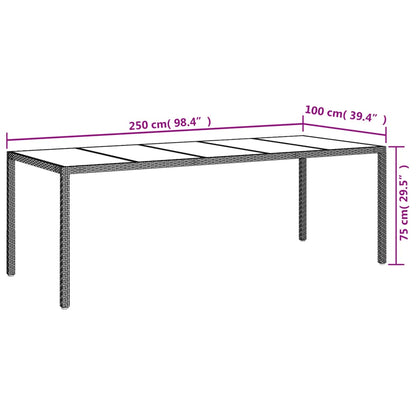 Set da Pranzo da Giardino 9pz con Cuscini Marrone in Polyrattan | homemem39