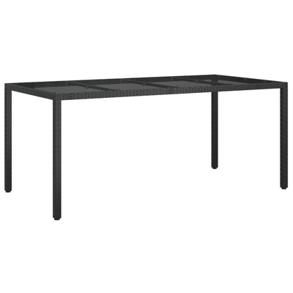 Set da Pranzo da Giardino 9 pz con Cuscini Nero in Polyrattan | homemem39
