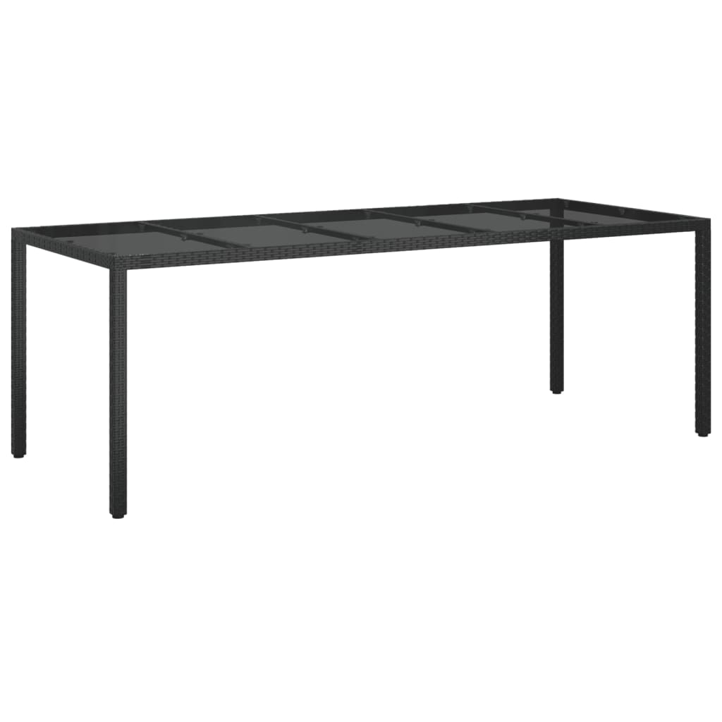 Set da Pranzo da Giardino 9 pz con Cuscini Nero in Polyrattan | homemem39