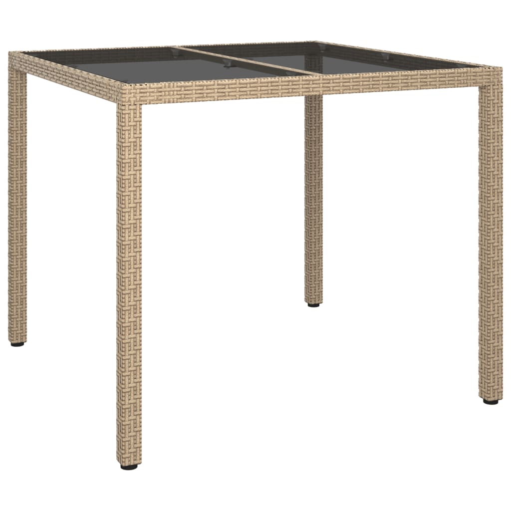 Set da Pranzo da Giardino 5 pz con Cuscini Beige in Polyrattan | homemem39