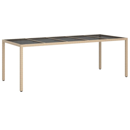 Set da Pranzo da Giardino 9 pz con Cuscini Beige in Polyrattan | homemem39