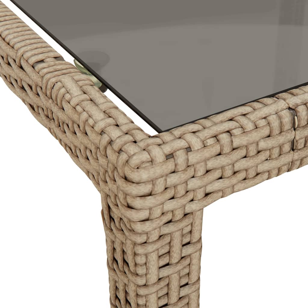Set da Pranzo da Giardino 9 pz con Cuscini Beige in Polyrattan | homemem39
