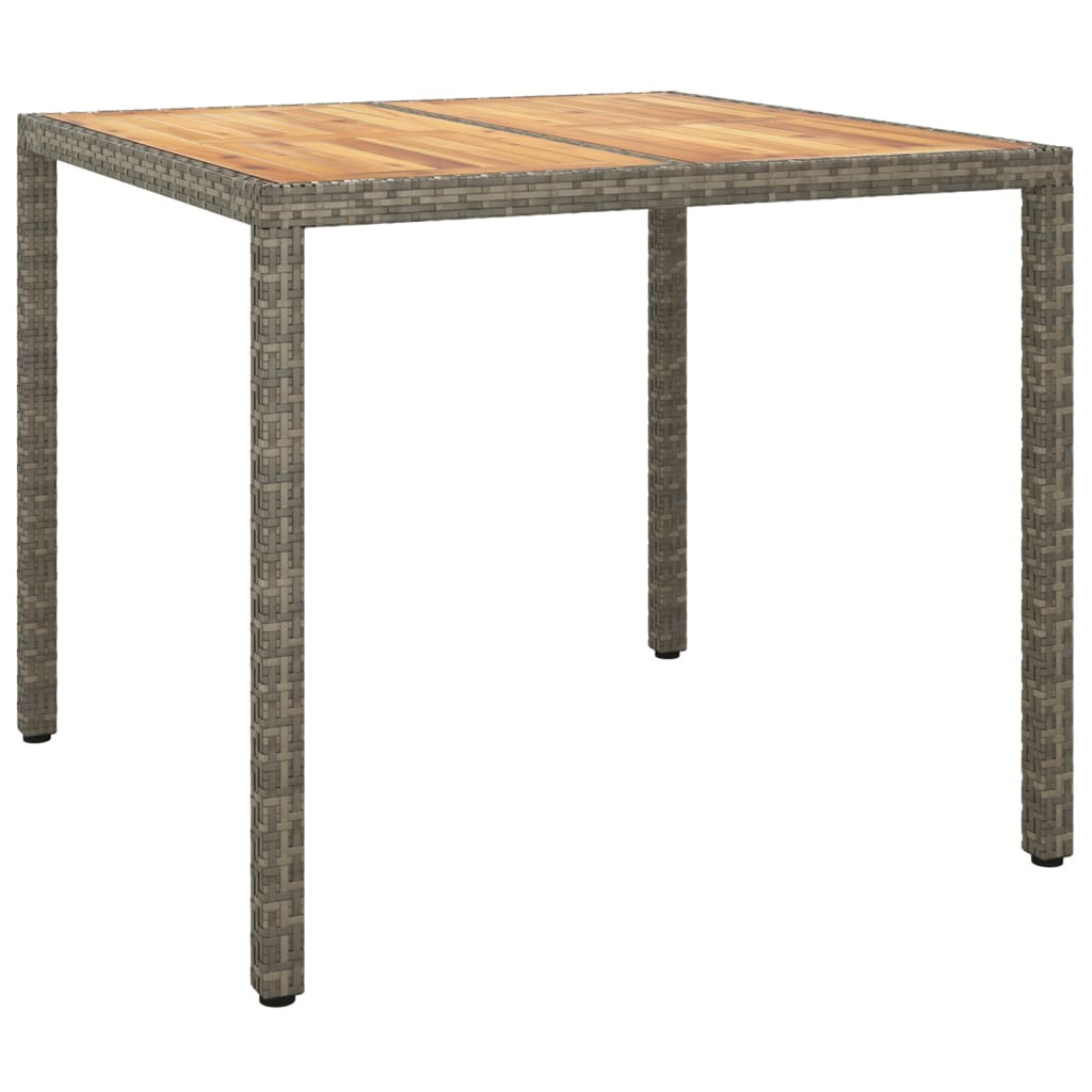 Set da Pranzo da Giardino 5 pz con Cuscini in Polyrattan Grigio | homemem39
