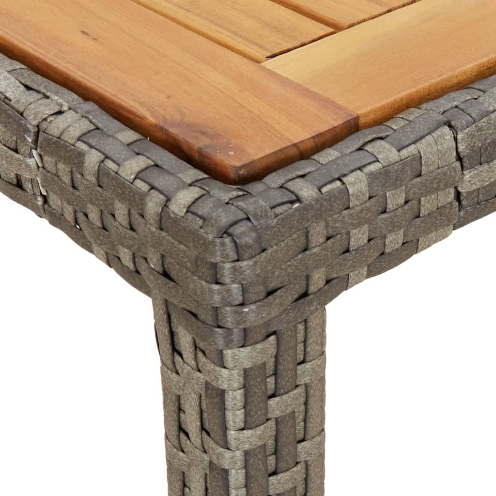 Set da Pranzo da Giardino 5 pz con Cuscini in Polyrattan Grigio | homemem39