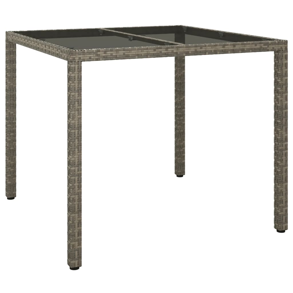 Set da Pranzo da Giardino 5 pz con Cuscini in Polyrattan Grigio | homemem39