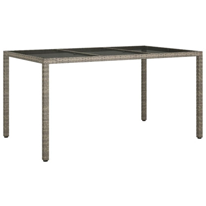 Set da Pranzo da Giardino 5 pz con Cuscini in Polyrattan Grigio | homemem39