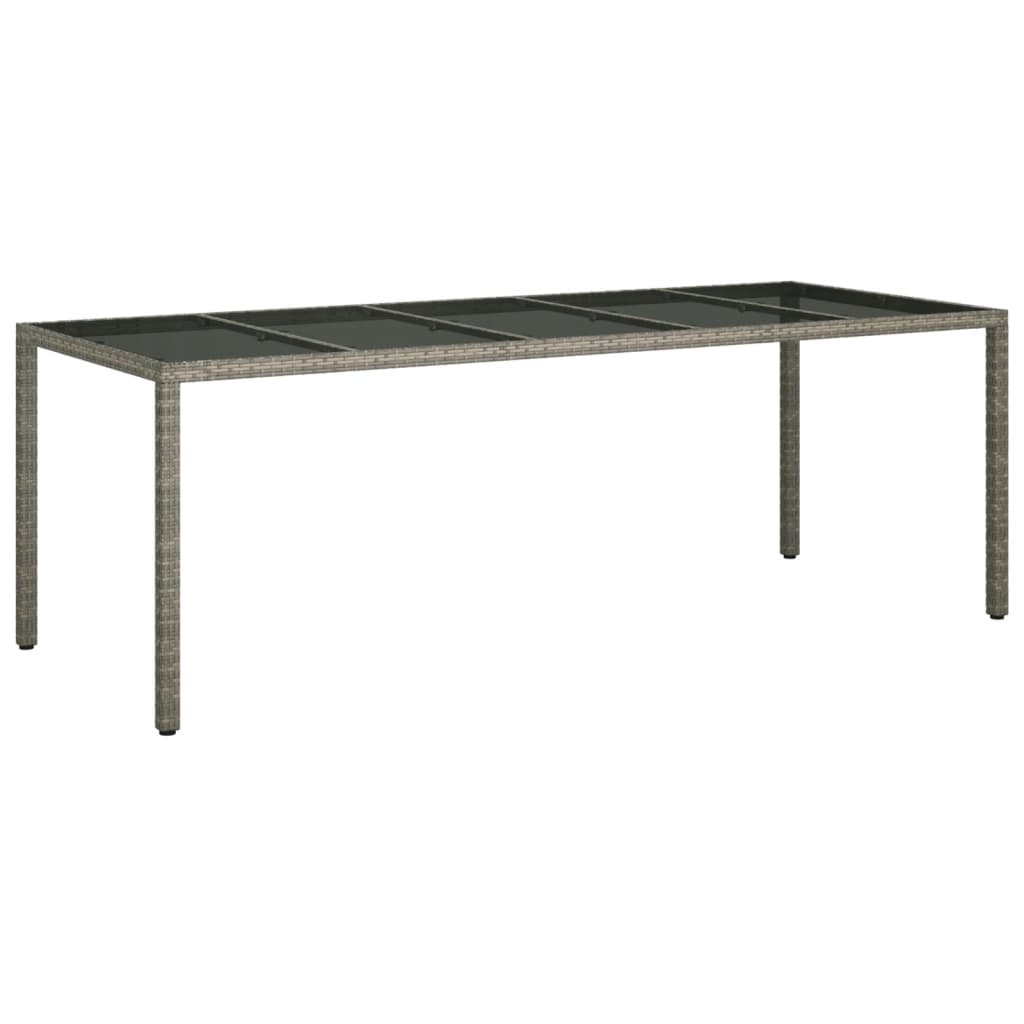 Set da Pranzo da Giardino 9 pz con Cuscini in Polyrattan Grigio | homemem39